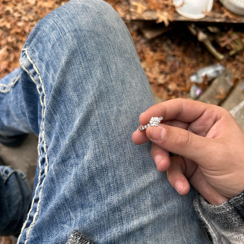 Moissanite diamond ring